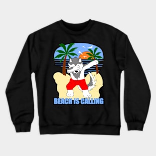 Summer Beach is calling Kids DAB Wolf Crewneck Sweatshirt